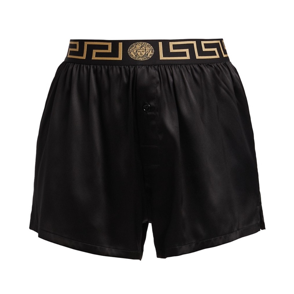 Womens “boxer” style stretch satin